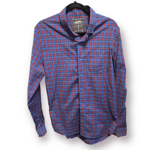 Vans Men's Button down Shirt Red / blue plaid sz Medium